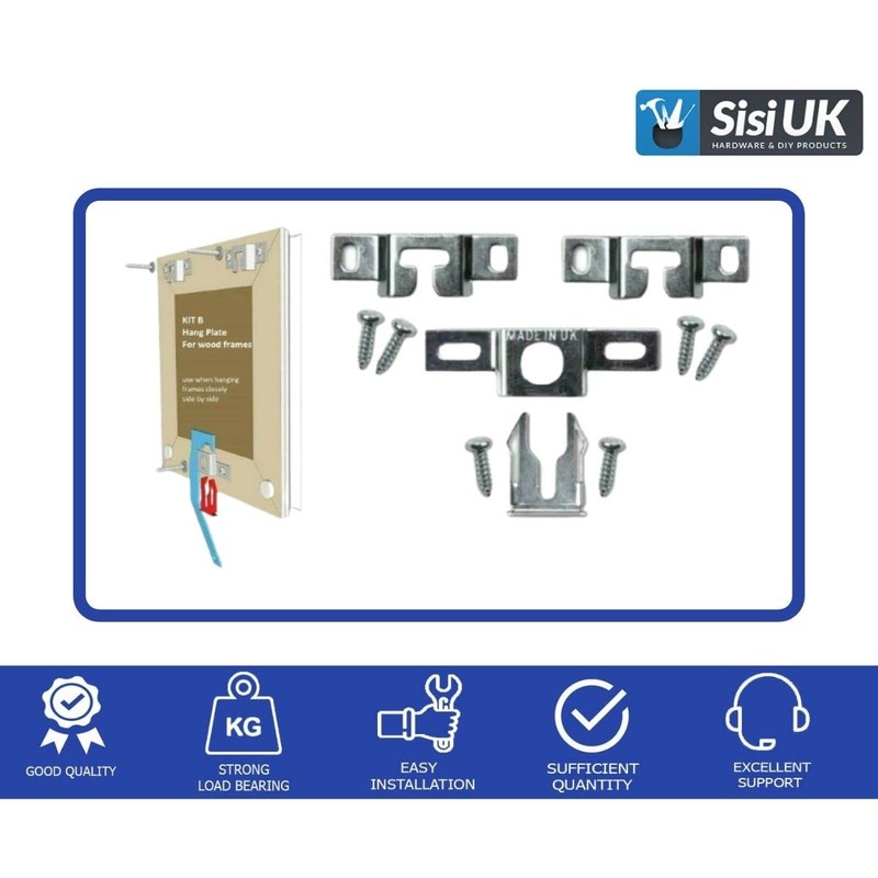 Anti Theft Security Picture Hangers Kit Spring Lock Quick Release