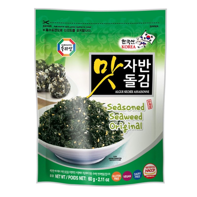 Surasang Korean Seasoned Seaweed Flakes 60g (Pack of 2) -