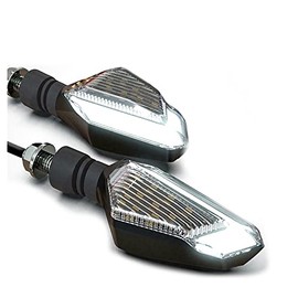 WELLVIE Bike Front Turn Signal, Rear Turn Signal, With Position Function, LED, General Purpose, CB400F, CB400SB, NC31, NC39, NC42, Bike Parts (Clear/Set of 2)