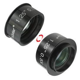 Alstar 1.25" 0.5X Reducer Corrector - C-Mount Standard for C Or CS Mount CCTV Type Cameras with Telescopes - Reduces The Focal Length for Visual and Photographic Use