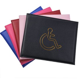 Vicloon Disabled Badge and Timer Holder, PU Leather Wallet Protector, Blue Badge Timer Holder ProtectorHologram Safe Disabled Badge Holder (Black)