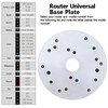 Dia 6.5 Router Base Plate, Acrylic Router Universal Base Plate