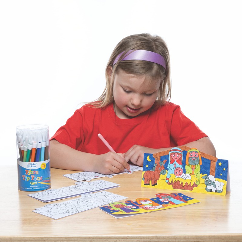 Baker Ross FC270 Nativity Colour In Pop Up Cards -
