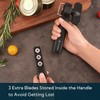 KITCHENDAO Replaceable Can Opener with 3 Extra Blades, Safe Cut