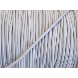 5 m Elastic Cord/Rubber Grey 2.5 mm