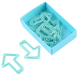 12 Pieces Arrow Shape Paper Clips Metal Funny Document Clips for School Office Bookmark Labelling Organisation Stationery (Light Blue)