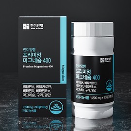 Hanmi Corporation Premium Magnesium 400 7-fold multi-functional 90 tablets, 1 bottle, 3-month supply / 한미양행 프리미엄 마그네슘 400 7중 복합기능성 90정 1통 3개월분