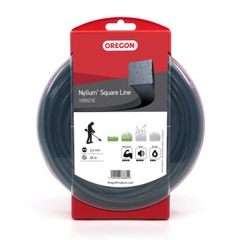 Oregon Square Nylium Heavy-Duty Trimmer Line, 2.4 mm X 60 m Spool – Fits Most Trimmer Types (109521E), Black