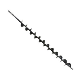 findmall Auger Drill Bit - 24 Inch Earth Auger Bit, 8mm Non-Slip Hex Shank, Yard Gardening Planting Corm, Post or Umbrella Hole Digger