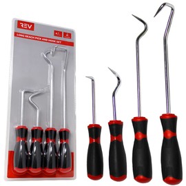 VViViD REV Car Hook Hose Removal Set, Long Reach, 4pcs, O-Ring & Seal Remover