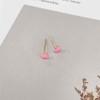 Cute Tiny Red Pink Enamel Heart Gold Plated Small Stud