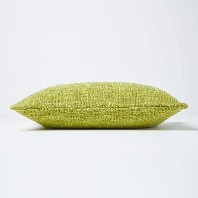 HOMESCAPES Lime Green 12 x 20 Inch Nirvana Pure Slub