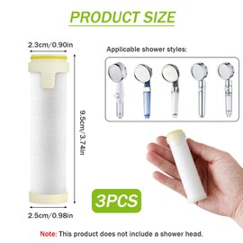 Aphohome Shower Head Filter Replacement, 3 Pack Multi-Stage Filtration Shower Filters for Hard Water, Remove Chlorine & Harmful Substances, Compatible with Most Handheld Showerheads