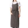 Fiiiche Women's Men’s Apron Linen Stylish Dress, (2) Gray