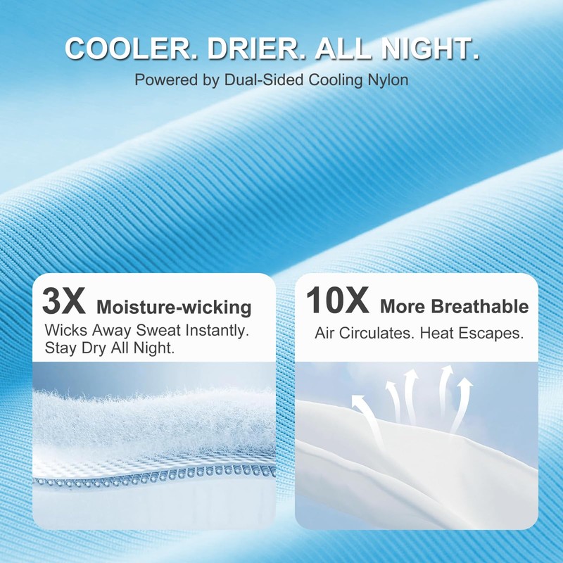 Seyfote Summer Cooling Comforter King Size, Blue & Gray, 90