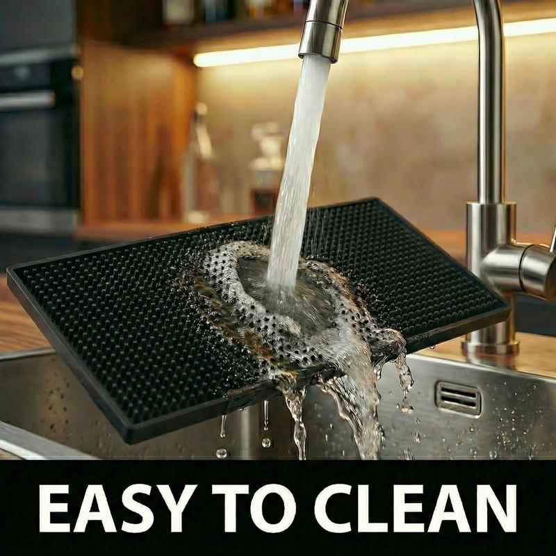 Home Bar Mat, No Strong Plastic Odor, Non-Slip Spill Mat,
