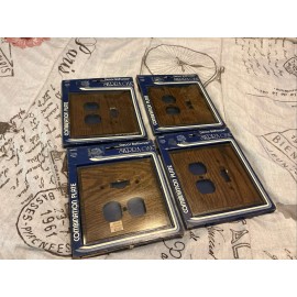 Decor Bathware Sierra Oak Combination Light Plate Decor Bathware D5056 New Old Stock-4 Availabl