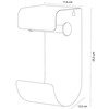 Sealskin Brix Toilet Roll Holder, Metal, Black, 11.6 x 25.5