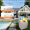 XCK Outdoor Storage Box 31 Gallon Deck Box Waterproof Resin