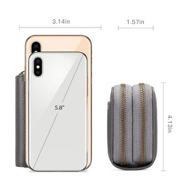 GOIACII Small Genuine Leather Wallet for Women, RFID Blocking Credit Card Holder Wallet