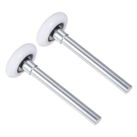 Kozelo 2 Pcs Nylon Garage Door Rollers - [1.8 Inch x 4.25 Inch Stem] Quiet Sealed Standard Garage Door Wheels for Garage Track 2 Inch Replacement Use, White