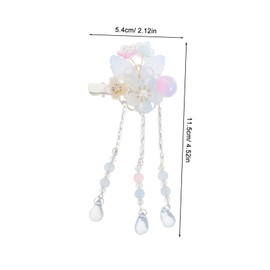 minkissy 2 Pairs Hanfu Hair Clips for Flower Tassel Design Traditional Chinese Style Headwear for Costumes Special Occasions Accessories for Enchanting Looks