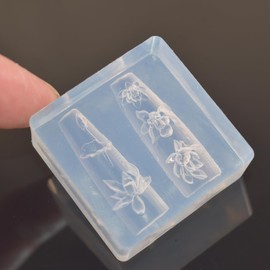 LIFOOST 3D Lotus Flower Nail Mold Silicone Nail Tools Classic Floral Lotus Leaf Carving Template Nail Art Resin Molds for DIY Nails Design