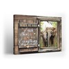 Kuphsod Wildlife Elephant Canvas Wall Art - Elephant King and