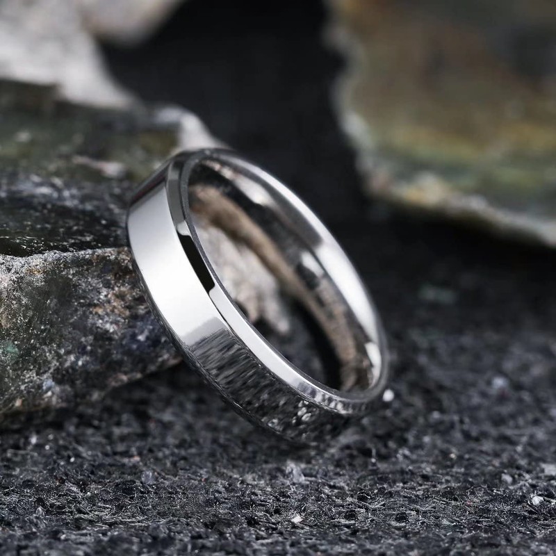 King Will Basic Mens 6mm Tungsten Carbide Ring High Polished
