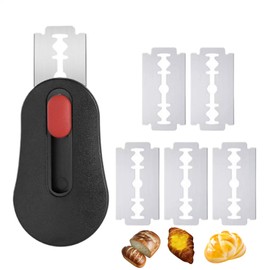 NOASUNG Bread Lame Dough Scoring Tool with Extractable & Magnetic - Sourdough Bread Scoring Tool with 5 Razor Blades,Black