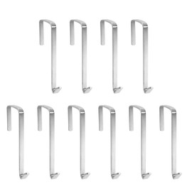 Vantasii 10 Pack Over The Door Metal Hook Hanger to Fit Interior Doors with Thickness from 1.65"