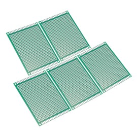 PATIKIL 2.4" x 3.1" PCB Board Circuit, 5 Pcs Single Sided Prototype Solder Boards for DIY Soldering and Electronic Project Circuit Boards Solderable Breadboard, Green
