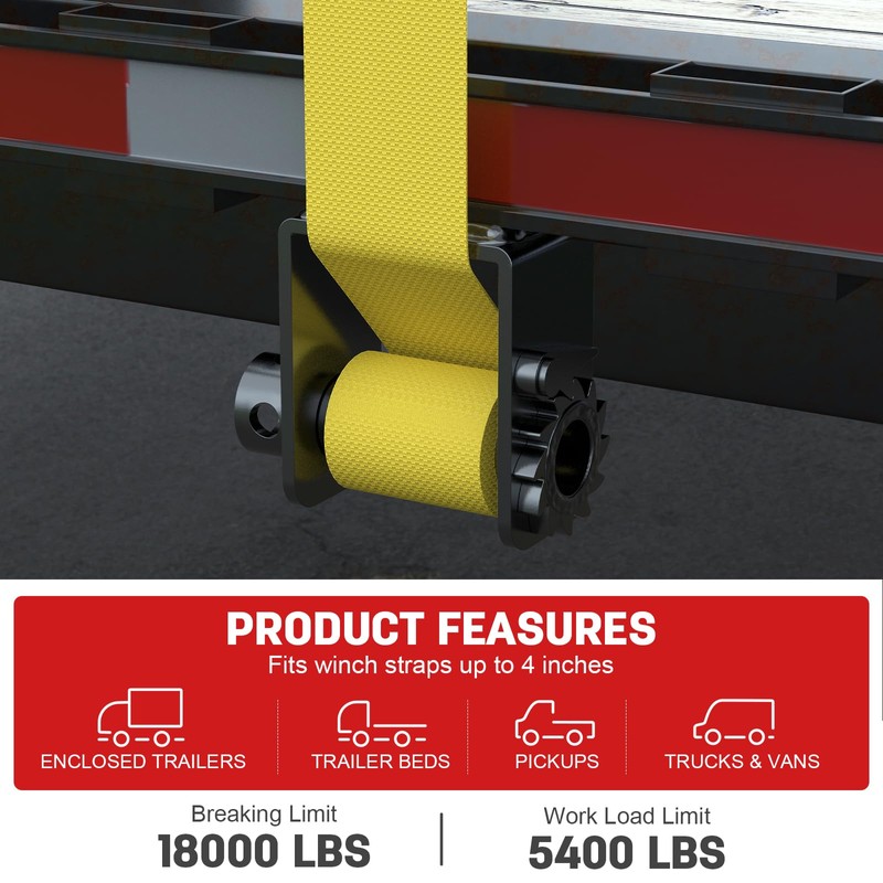 Sliding Winch for Utility Trailer for Flatbed Semi Truck Use