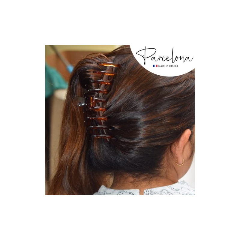 Parcelona French Rake Large Tortoise Shell Cellulose Jaw Hair Claw