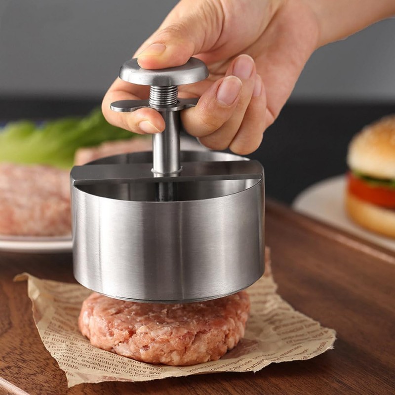 zCloud Adjustable Hamburger Patty Maker Stainless Steel Hamburger Press Patty