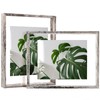 Egofine Distressed White 11x14 Floating Frames Set of 2, Double