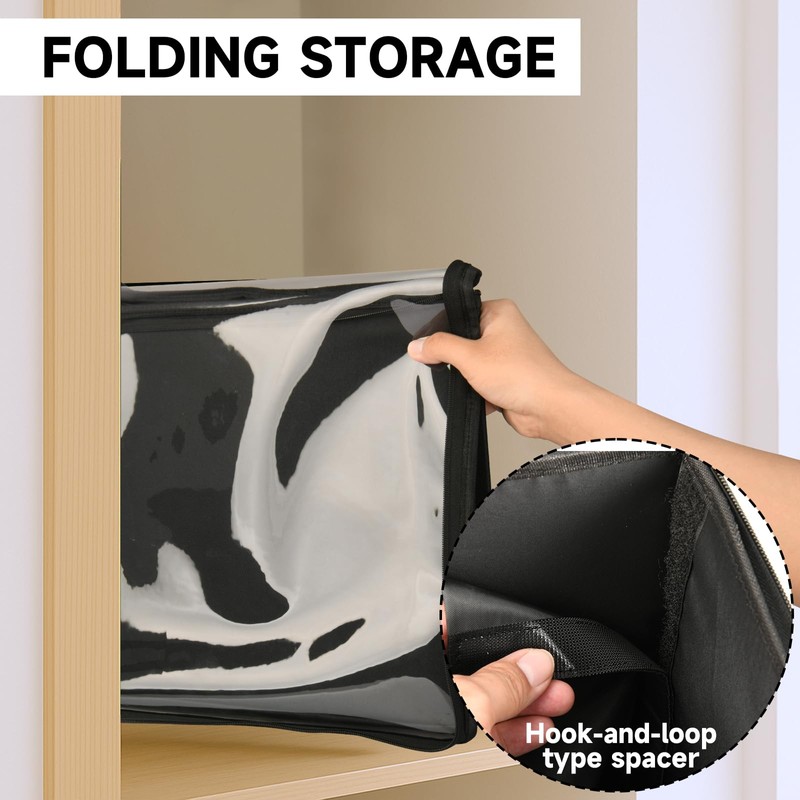 Clothes Hanger Organizer Holder, Rigid Hanger Storage Containers with Transparent