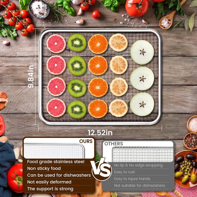 Food-Dehydrator Machine 9 Stainless Steel Trays, 1000W Fruit Dehydrator,7.7ft² Meat