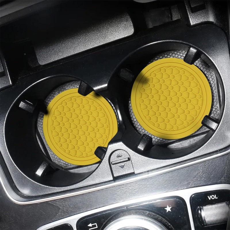 Mandark 4PCS Car Cup Holder Coasters, 2.75 Inch Non-Slip Insert