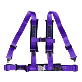 Aniki Dynamics 2X ANIKI PURPLE 4 POINT AIRCRAFT BUCKLE SEAT BELT HARNESS w/ ULTRA SHOULDER PAD
