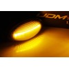 iJDMTOY Smoked Lens Amber Full LED Front Side Marker Lights