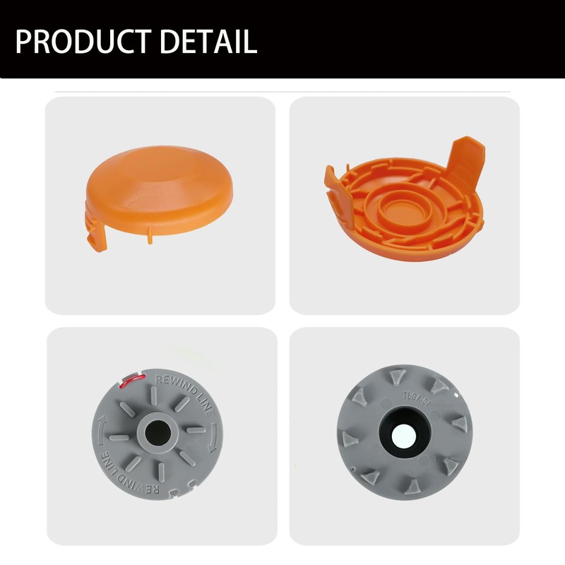 RUIITEN 5364-20 Replacement Spools and Caps for Gardena Turbo Trimmer