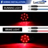 LOKLISUM 8 LED Mini Motorcycle Tail Light Brake Tail Light