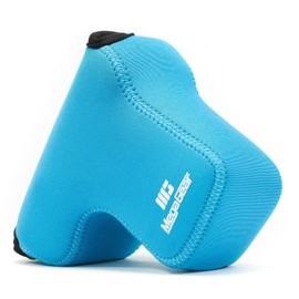 MegaGear 1501 Ultra Light Neoprene Camera Case compatible with Sony Alpha A6400, A6500 (16-70, 18-135 mm) - Blue