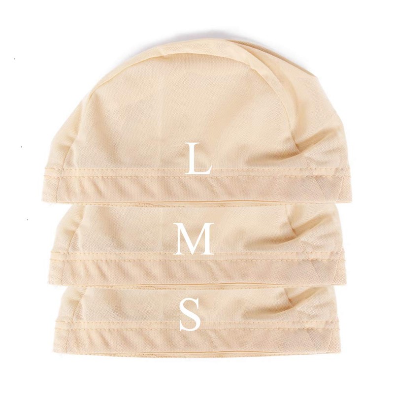ZQIAN BEAUTY Mesh Dome Caps For Wig 6 Pcs Stretchable