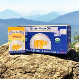 Case Set - Rhino Nano Essentail Oil - 12 Chai Dau Con Te Giac Cong Nghe Nano - 10mL per Bottle x 12 Bottles per Box - Made in U.S.A.