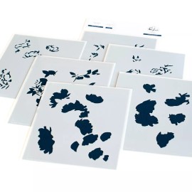Pink Fresh HIGH QUALITY STENCILS  - BLUSHING FLORALS   - 6 PCS