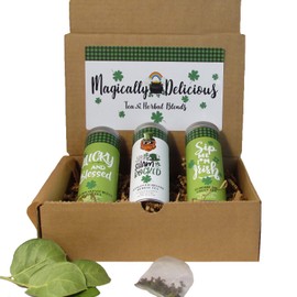 Magically Delicious Irish Tea Gift Set by La Tea Dah | Festive Full Size Tea Collection with Irish Breakfast Tea, Hangover Helper Tea, & Elderberry Green Tea | Fun St Patricks Day Gift (18 Sachets)