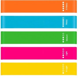 Venbytech for Fit Simplify 10 Inch Resistance Loop Exercise Bands, Set of 5, Assorted Colors