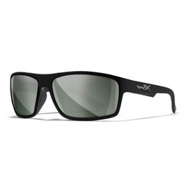 Wiley X WX Peak Men's Sunglasses Mirrored Sunglasses Ideal for Outdoor Activities Sports 100% UVA/UVB Protection, Silver Flash Glasses | Matt Black Frame